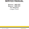 New Holland Boomer 46D CVT, 54D CVT Tractor Service Manual