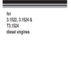 Komatsu 3.1522, 3.1524, T3.1524 Engines Manual