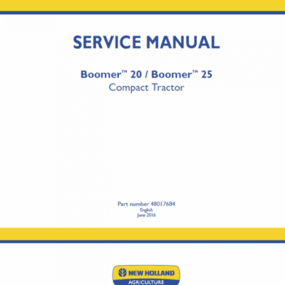 New Holland Boomer 20 and Boomer 25 Tractor Service Manual