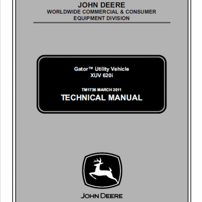 Cart John Deere XUV 620i Gator Utility Vehicle Service Manual