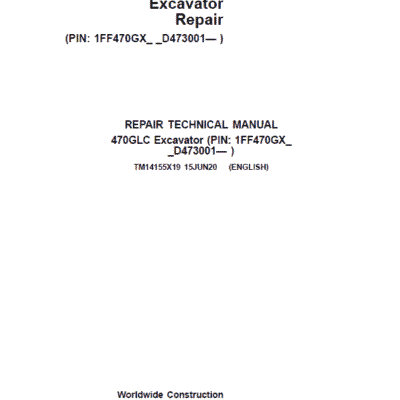 John Deere 470GLC Excavator Service Manual