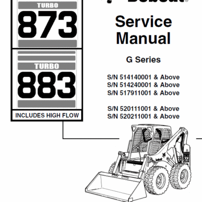 Cart Bobcat 873 and 883 G-Series Skid-Steer Loader Service Manual