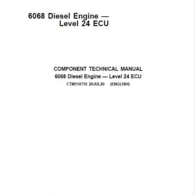 John Deere 6068 Engine Level 24 ECU Component Technical Manual