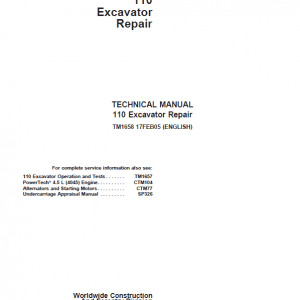 Cart John Deere 643E, 843E Feller Buncher Service Repair Manual