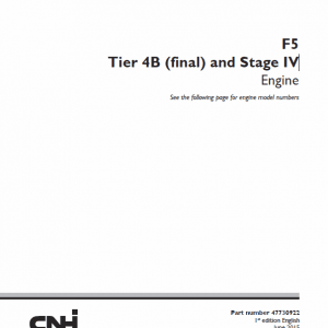 CNH F5 Tier 4B (final) and Stage IV Service Manual CNH F5 Tier 4B (final) and Stage IV Service Manual - Image 2