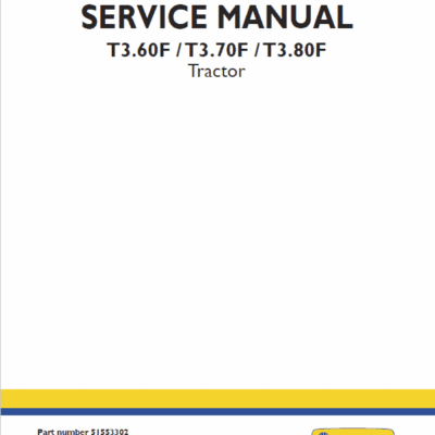New Holland T3.60F, T3.70F, T3.80F Tractor Service Manual