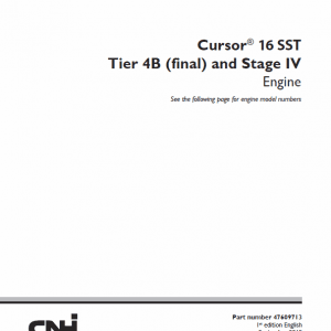 Cursor 16 SST Tier 4B (final) and Stage IV Engine Service Manual Cursor 16 SST Tier 4B (final) and Stage IV Engine Service Manual - Image 2