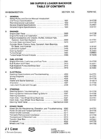 Case 580 Super M Series 2 Backhoe Loader Service - Image 3