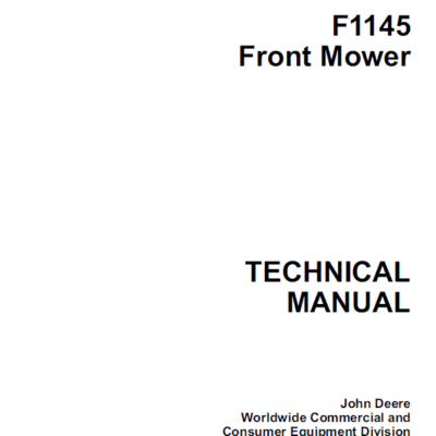 Cart John Deere F1145 Front Mower Repair Technical Manual