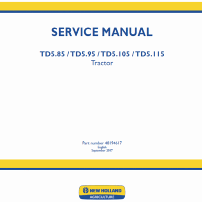 Cart New Holland TD5.95 TD5.105 Tractor Service Manual