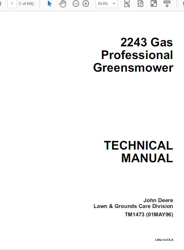 John Deere 2243 Mower Repair Technical Manual John Deere 2243 Mower Repair Technical Manual - Image 3