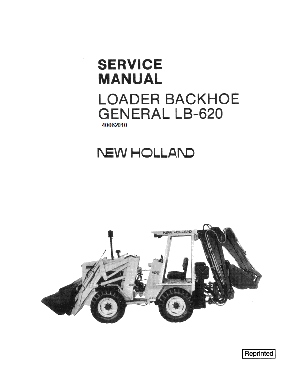 New Holland LB620 Backhoe Loader Service Manual New Holland LB620 Backhoe Loader Service Manual