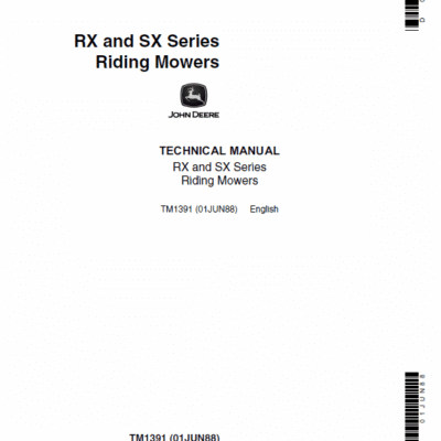 John Deere RX63, RX73, SX75, RX95, SX95 Mowers Technical Manual
