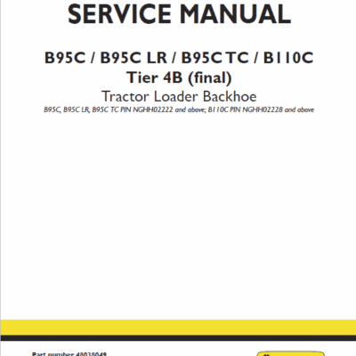 Cart New Holland B95C, B95C TC, B95C LR Backhoe Loader Service Manual