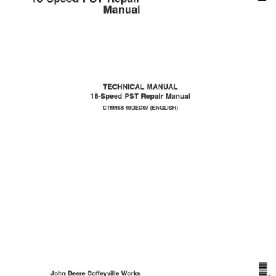 John Deere 18 Speed PST Component Technical Manual (CTM168)