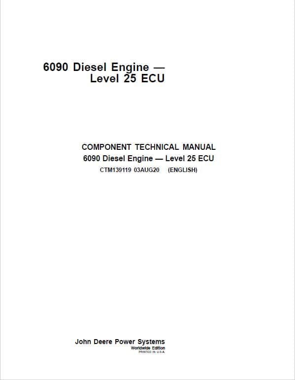 John Deere 6090 Diesel Engine Level 25 ECU Component Technical Manual John Deere 6090 Diesel Engine Level 25 ECU Component Technical Manual