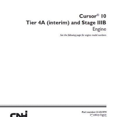 Cursor 10 Tier 4A Interim and Stage IIIB (F3AFE613AA) Engine Manual