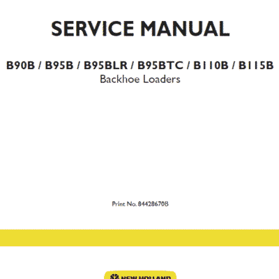 Cart New Holland B90B, B95B, B95 BLR, B95 TC Backhoe Loader Service Manual