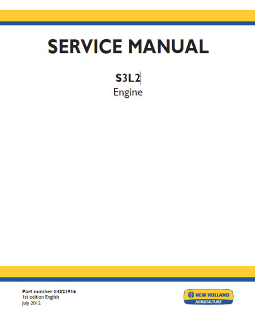 S3L2 Engine Repair Service Manual