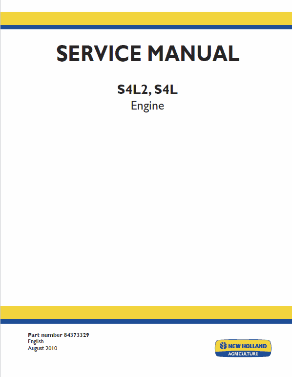 S4L2, S4L Engine Repair Service Manual S4L2, S4L Engine Repair Service Manual