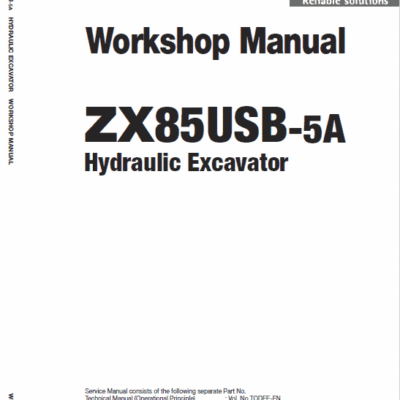 Hitachi ZX85USB-5A Excavator Service Repair Manual