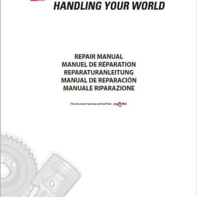 Manitou MHT 10120 L, MHT 10160 L Telehandler Repair Manual