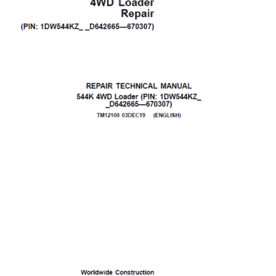 John Deere 544K 4WD Loader Service Manual