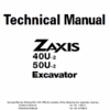 Hitachi ZX40U-2, ZX50U-2 Excavator Service Repair Manual