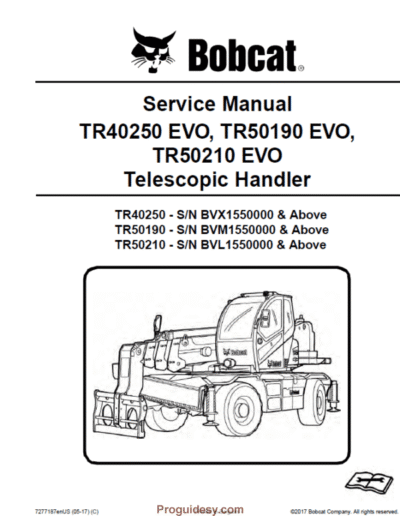 Bobcat TR40250 TR50210 EVO Telescopic Service Repair Manual
