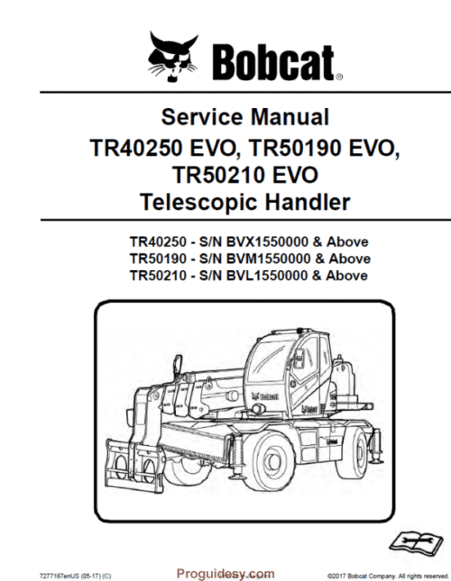 Bobcat TR40250 TR50210 EVO Telescopic Service Repair Manual
