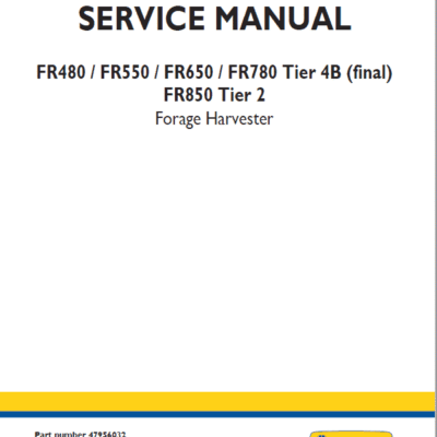Cart New Holland FR480, FR550, FR650, FR780, FR850, FR850 Forage Harvester Service Manual