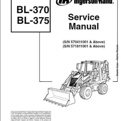 Cart Bobcat BL370, BL375 Loader Service Repair Manual