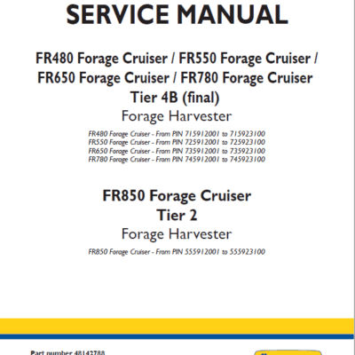 Cart New Holland FR480, FR550, FR650, FR780, FR850, FR850 Forage Cruiser Service Manual