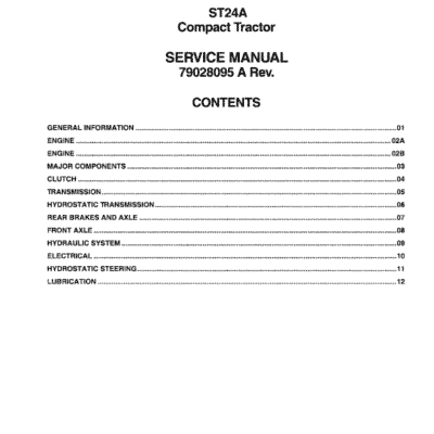 AGCO ST24A Compact Tractor Service Manual Download