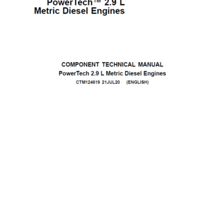 Cart John Deere PowerTech 2.9L Metric Diesel Engines Repair Manual