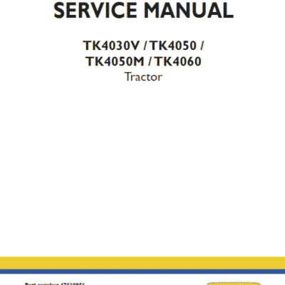 New Holland TK4050 TK4050M Tractor Service Manual