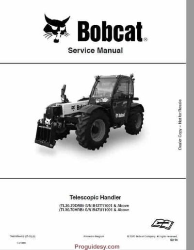 Bobcat TL30.70 versa HANDLER Telecospic Service Repair Manual