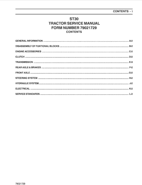 AGCO ST30 Tractor Workshop Service Manual AGCO ST30 Tractor Workshop Service Manual