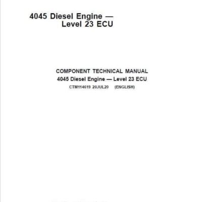 John Deere PowerTech 4.5L, 6.8L Diesel Engines Level 4 Fuel Systems – Bosch VP44 Pump Repair Manual