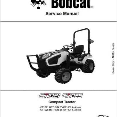 Cart Bobcat CT1021, CT1025 Compact Tractor Service Manual