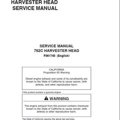 Timberjack 762C Harvester Head Service Repair Manual