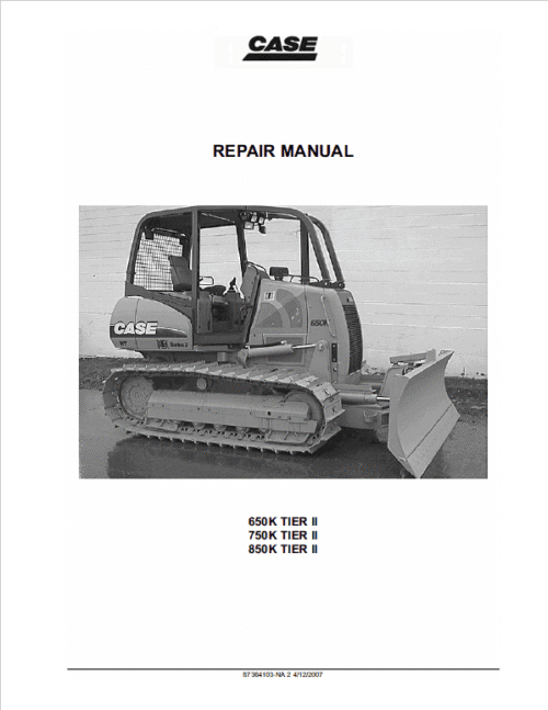 Case 650K 750K 850K Service Manual