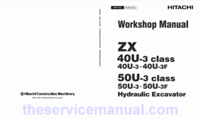 Hitachi ZX40U-3, ZX50U-3 Mini Excavator Service Repair Manual