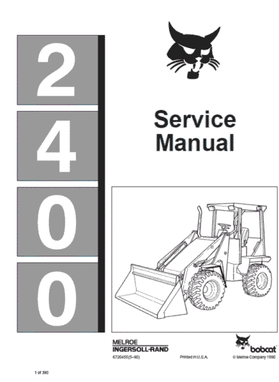 Bobcat 2400 Loader Service Manual