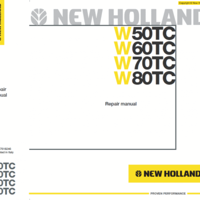 New Holland W50TC, W60TC, W70TC, W80TC Wheeled Loader Manual