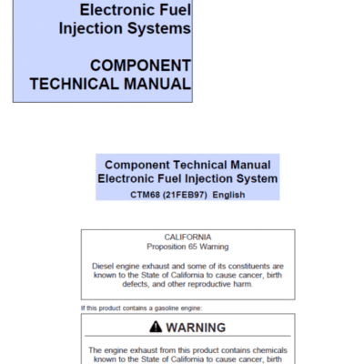 John Deere Electronic Fuel Injection Systems Repair Service Manual