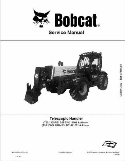 Bobcat T35.130 T35.140 T35.140S Telescopic Service Repair Manual