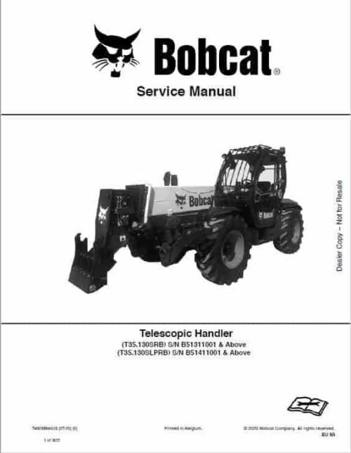 Bobcat T35.130 T35.140 T35.140S Telescopic Service Repair Manual