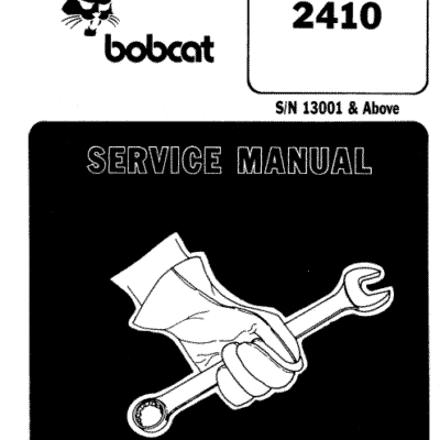 Cart Bobcat 2410 Loader Service Manual
