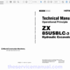 Hitachi ZX85USBLC-3 Excavator Service Repair Manual